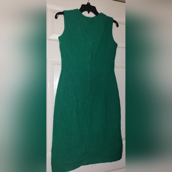 VINTAGE PETIT Handmade Emerald ILGWU 1980s Kelly Green Mohair Suit, Small/Petite - Picture 6 of 16